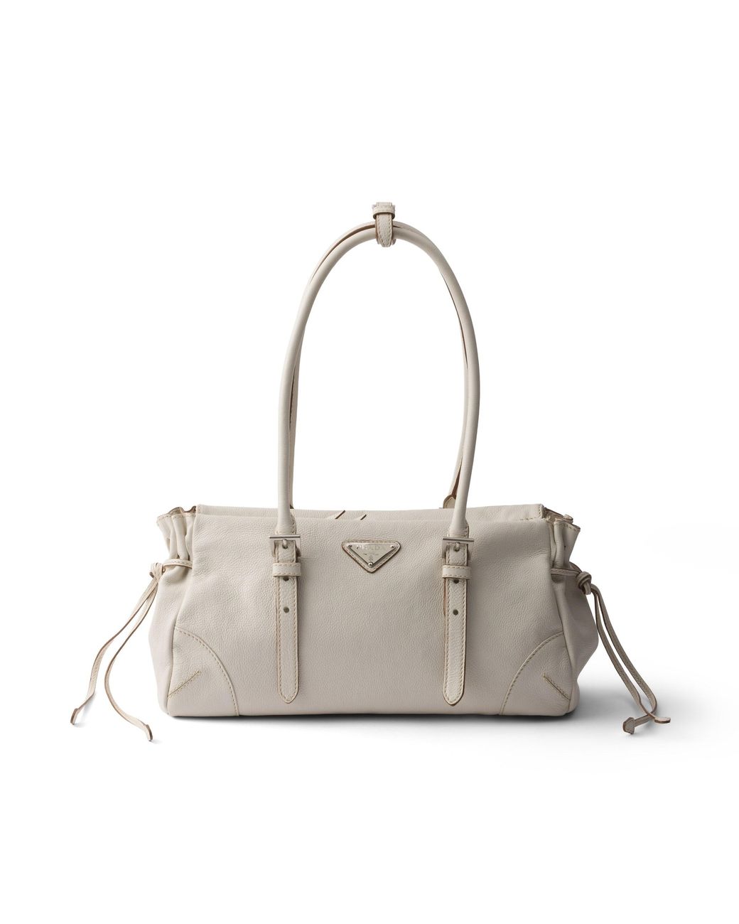 Prada Natural Karin Medium Antiqued Leather Tote Bag