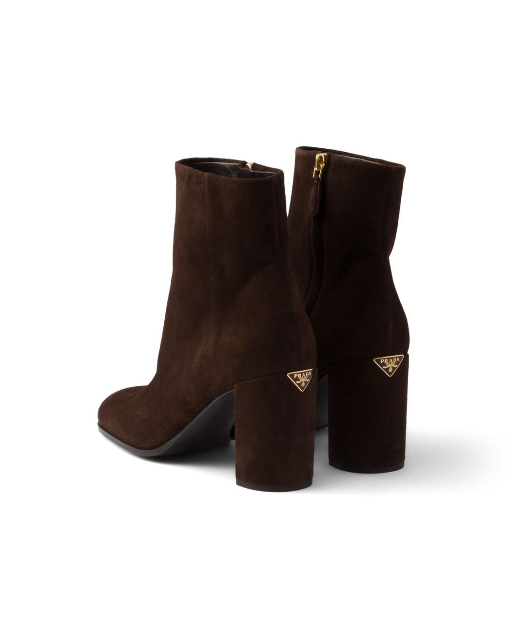 Prada Black Suede Booties, Dark