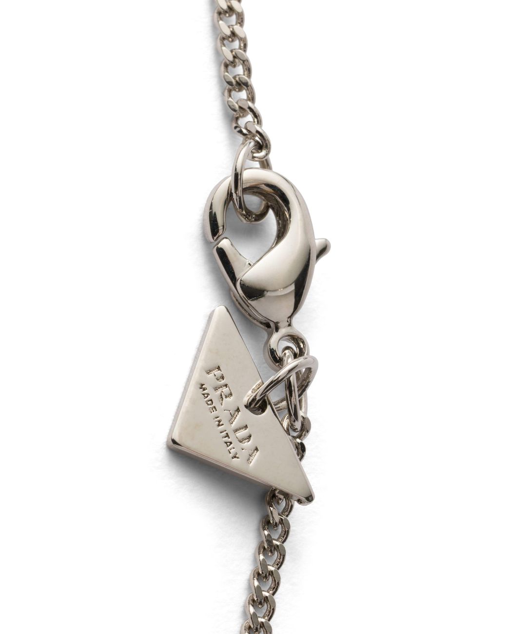Prada Metallic Enameled Metal Necklace for men
