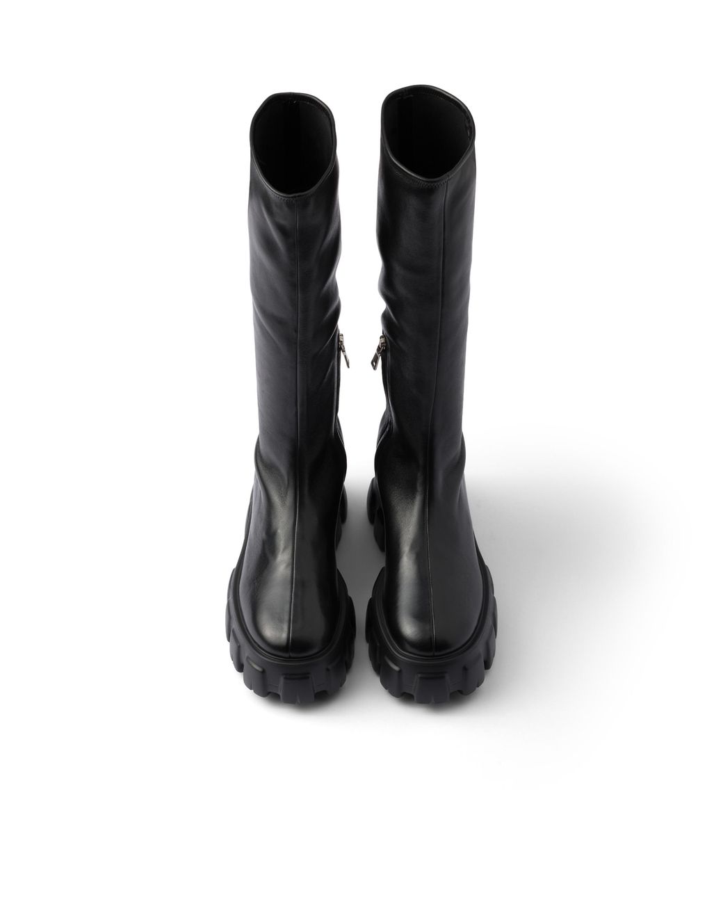 Prada Black Monolith Stetch Nappa Leather Boots