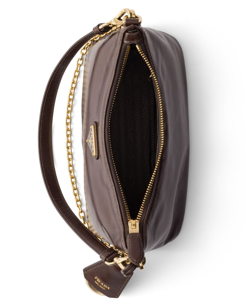 Prada White Leather Mini-Bag, Dark