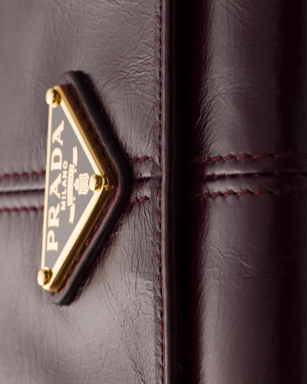 Prada Purple Leather Wallet With Shoulder Strap