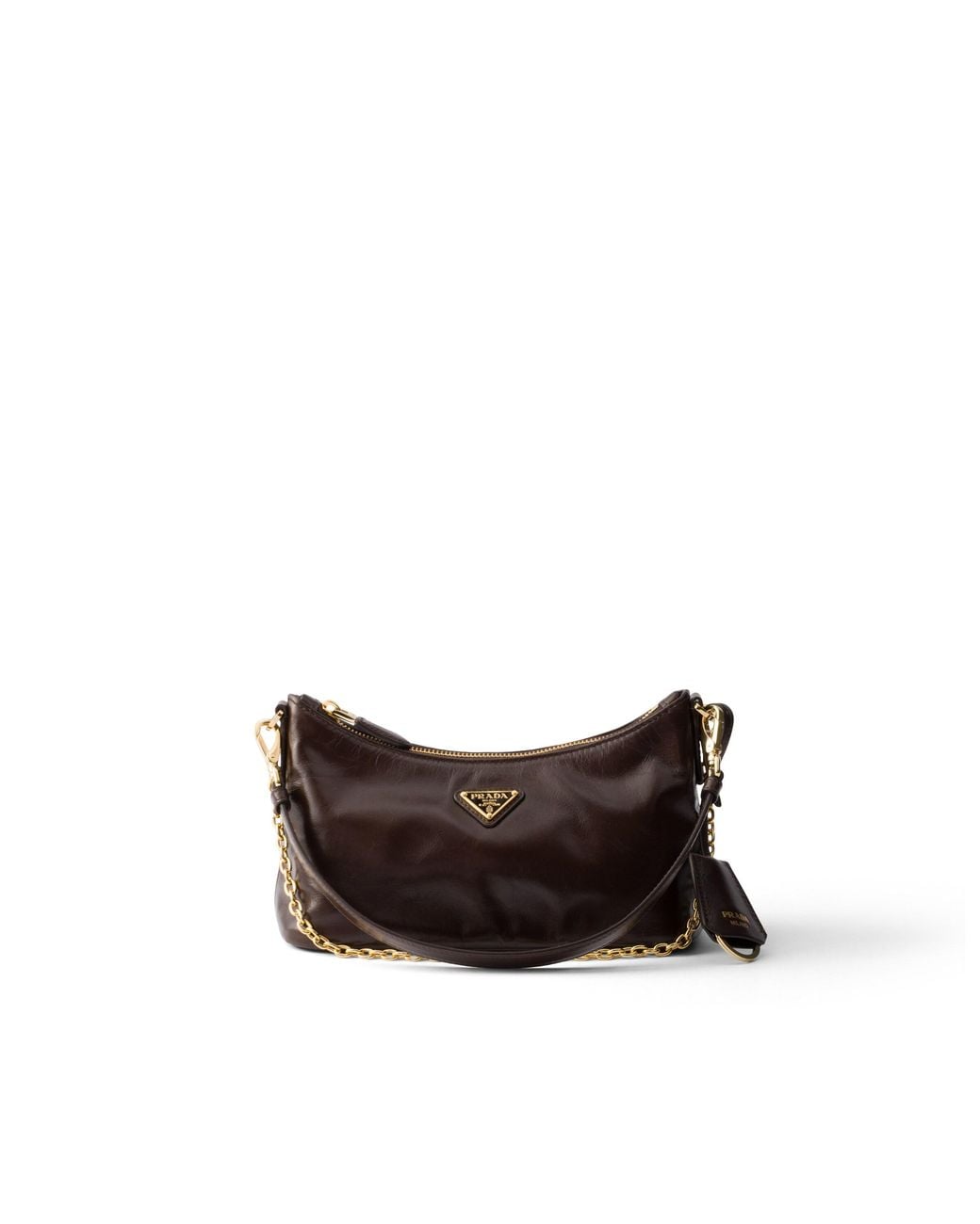 Prada White Leather Mini-Bag, Dark