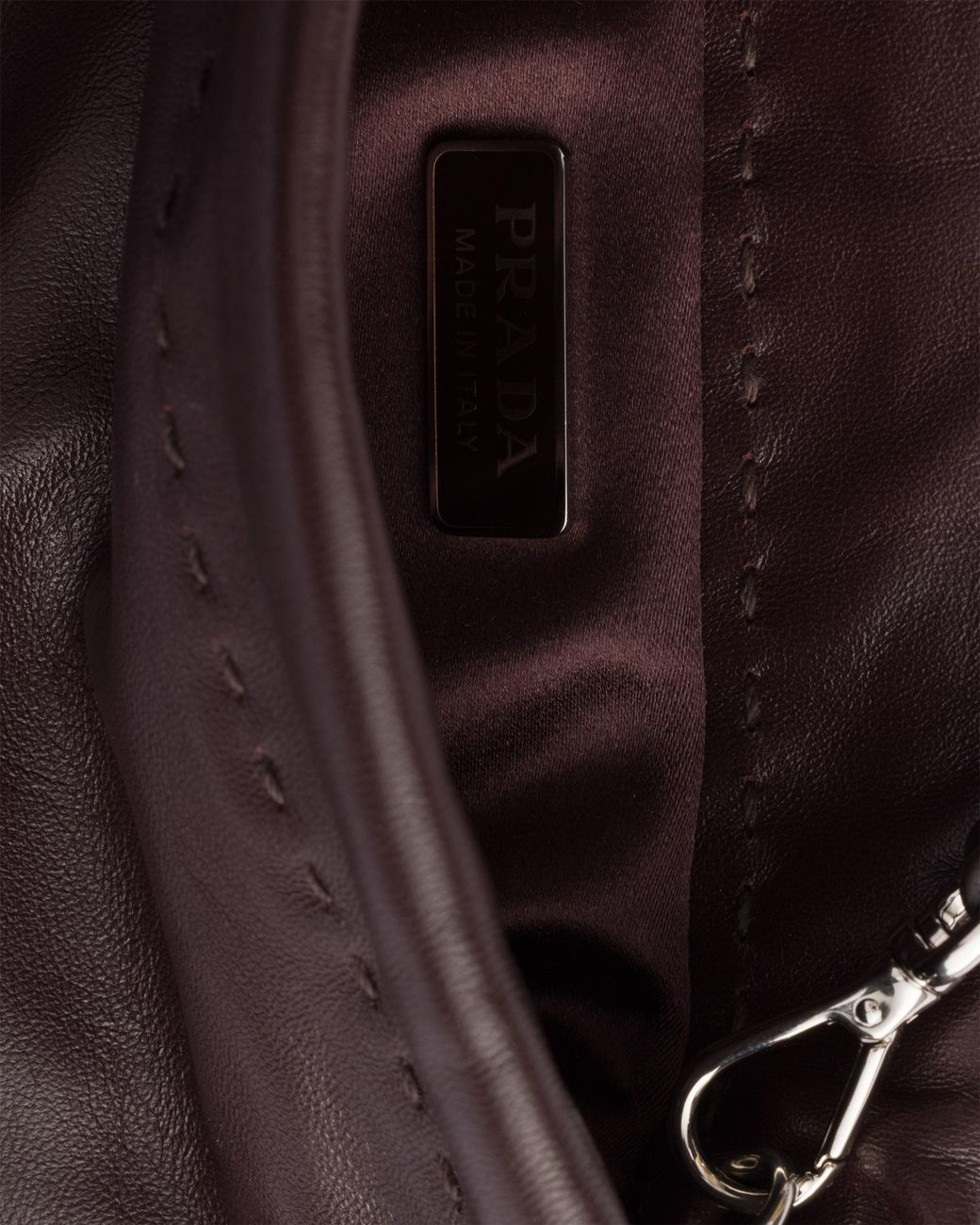 Prada Brown Nappa Leather Smartphone Pouch