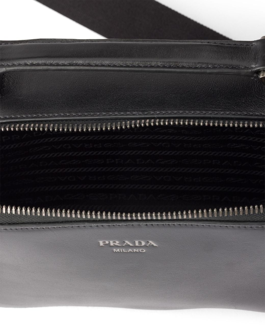 Prada Black Brique Leather Bag for men