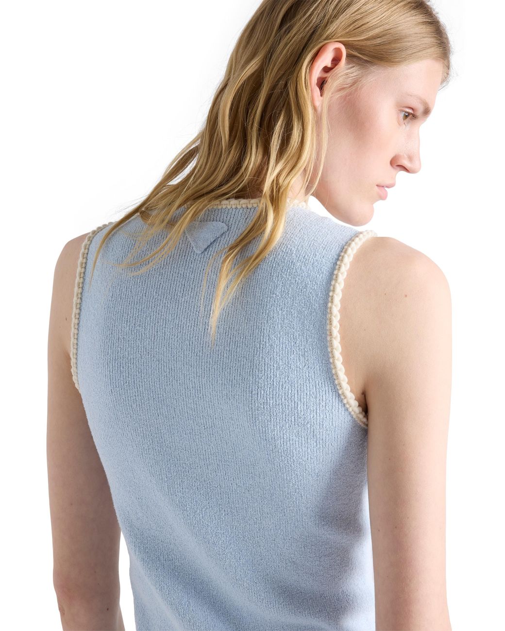 Prada Blue Cotton Bouclé Dress