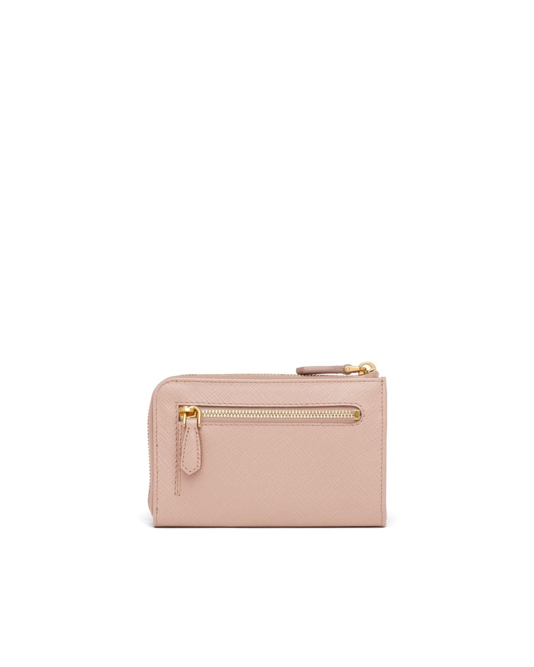 Prada White Saffiano Leather Keychain