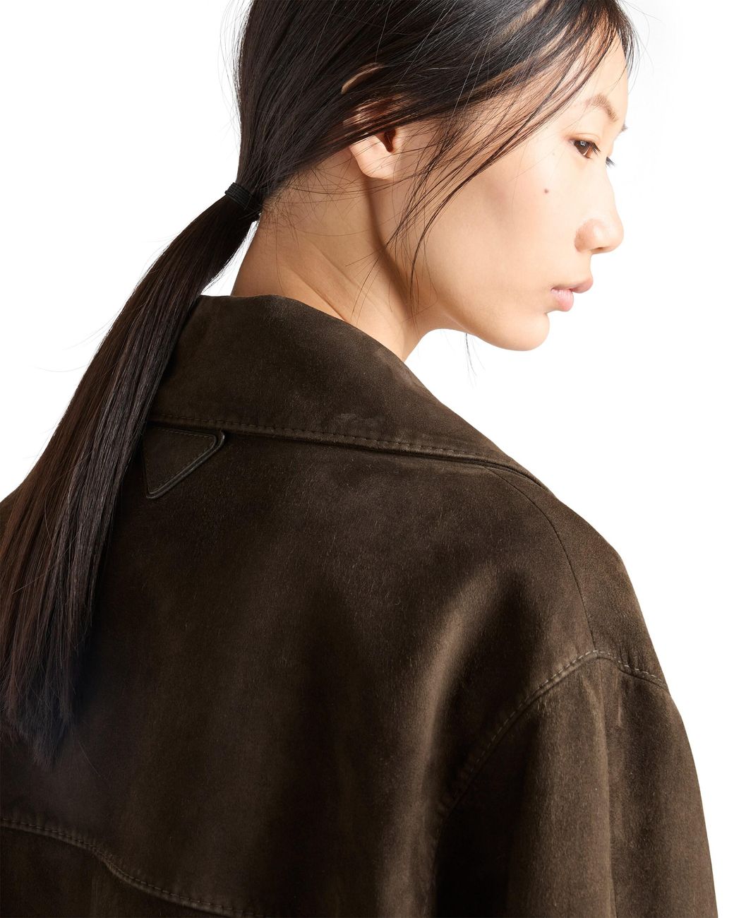 Prada Brown Cropped suede jacket