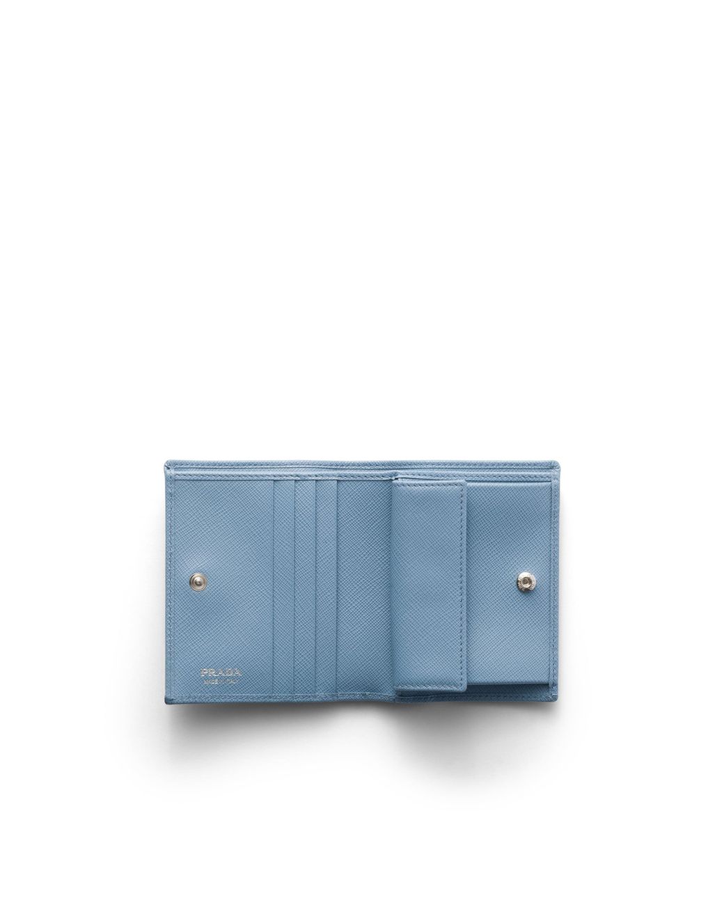 Prada Blue Small Saffiano Leather Wallet