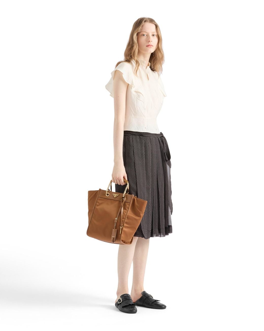 Prada Black Printed Chiffon Wrap Skirt