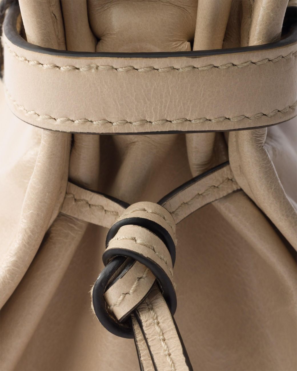 Prada Natural Bonnie Leather Mini Handbag