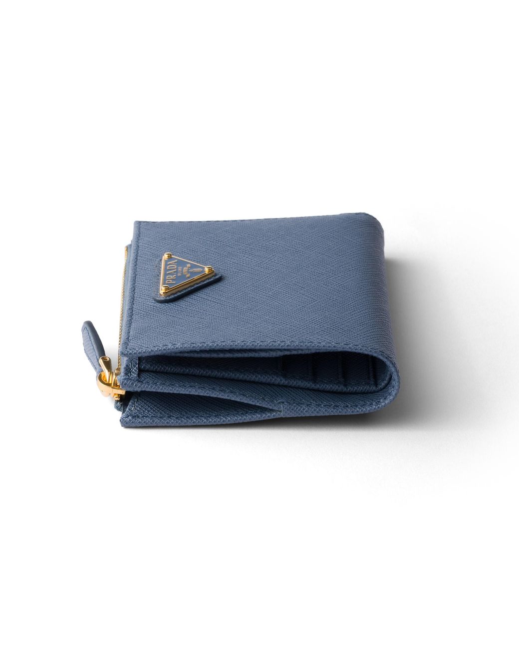 Prada Blue Small Saffiano Leather Wallet, Aviation