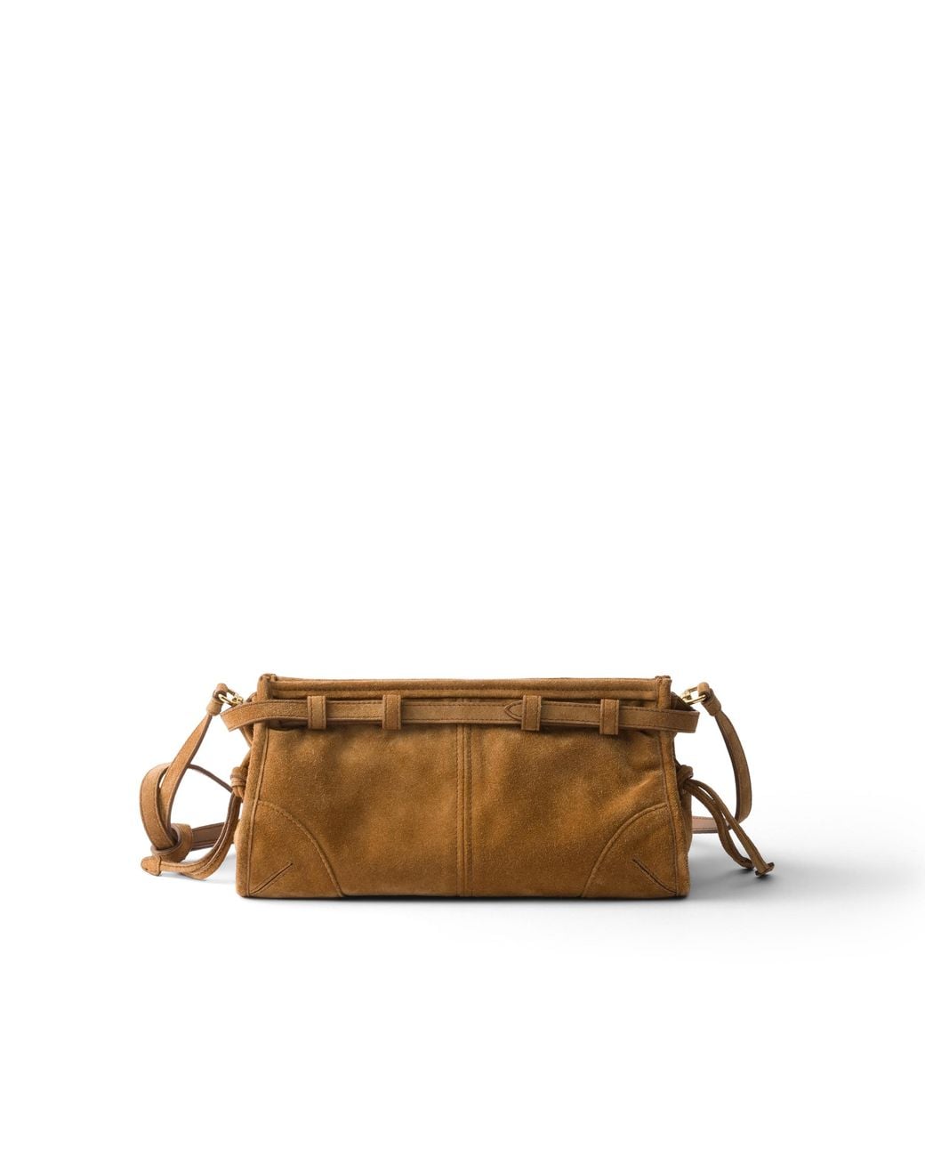 Prada Brown Bonnie Small Suede Shoulder Bag
