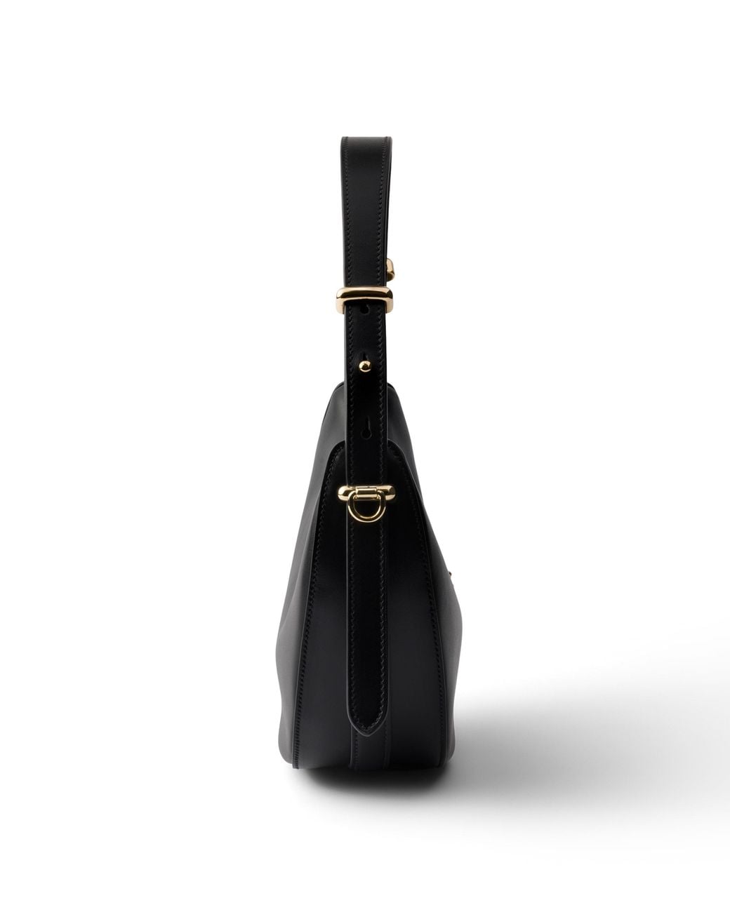 Prada Black Arqué Mini Leather Shoulder Bag