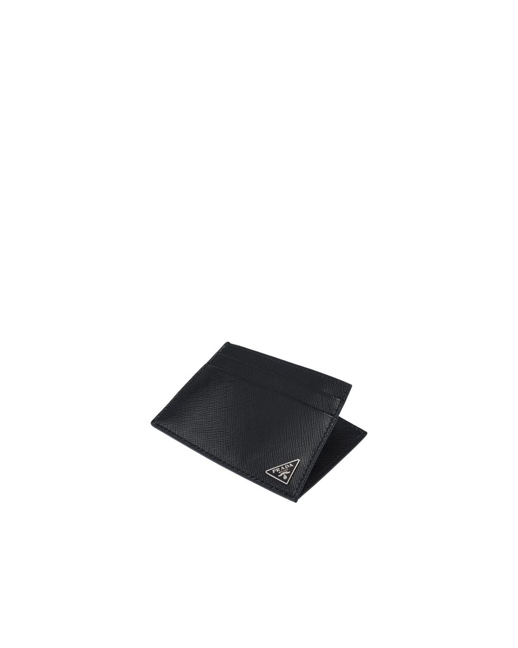 Prada White Saffiano Leather Card Holder for men