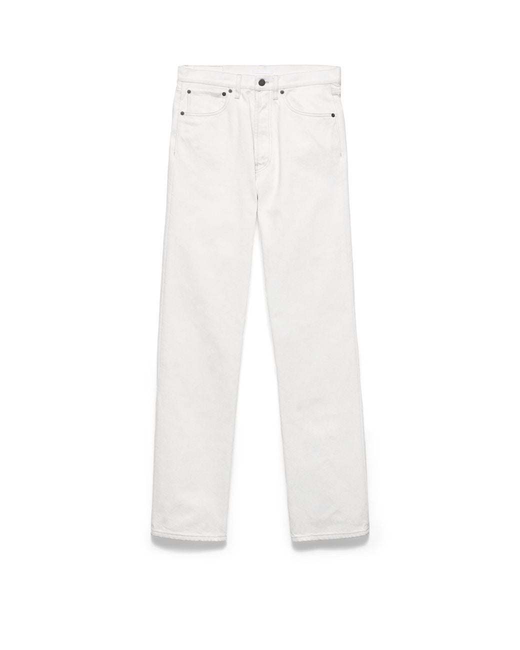Prada White Old Denim Five-Pocket Jeans for men