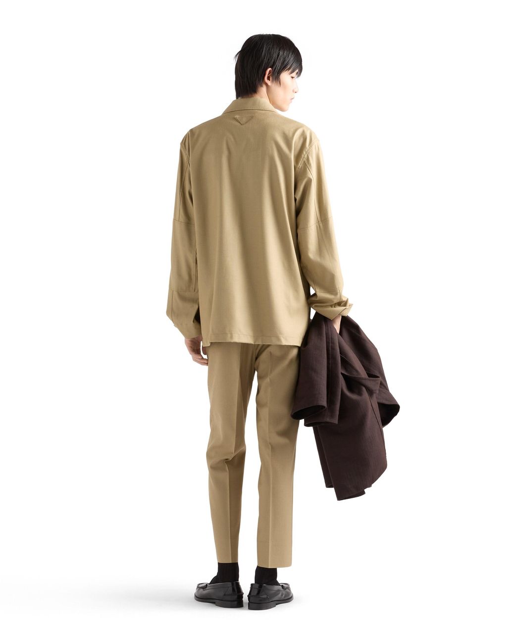 Prada Natural Silk Safari Jacket, Khaki for men