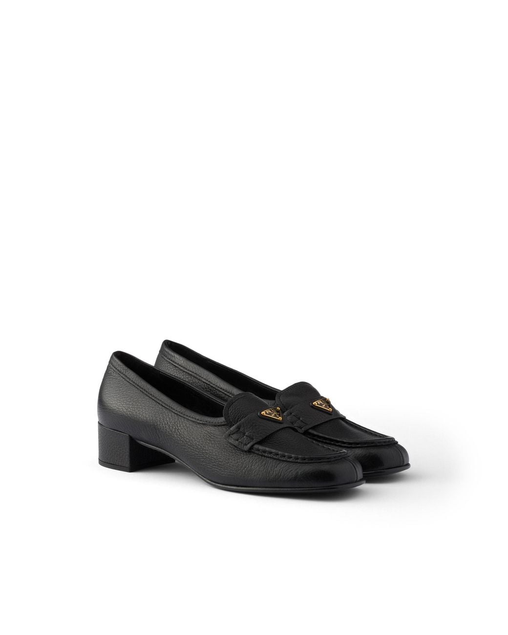 Prada Black Leather Loafers