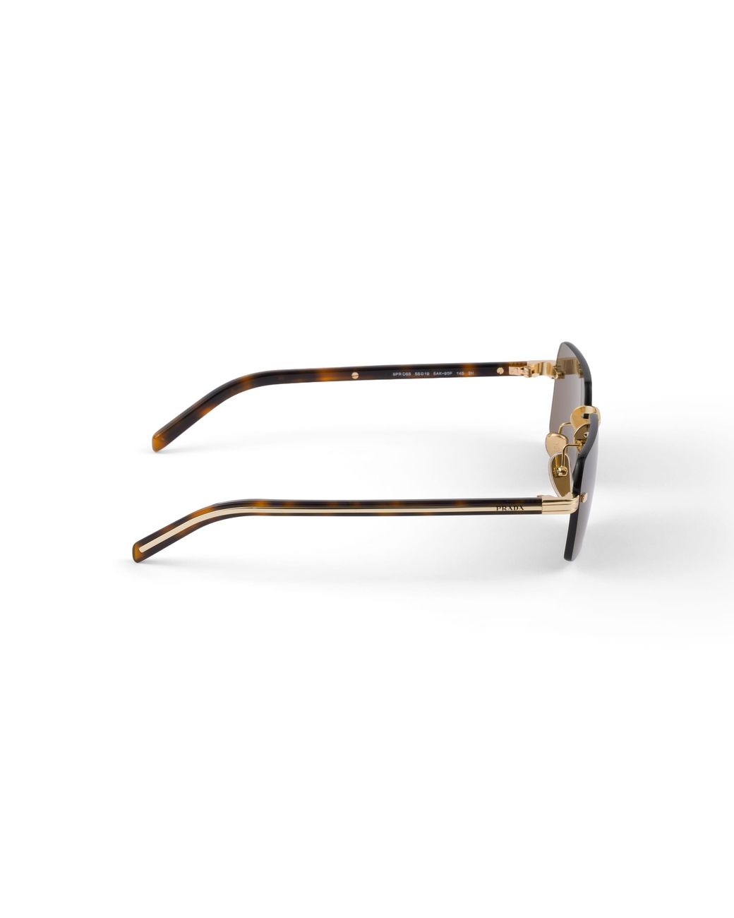 Prada Multicolor Sunglasses With The Iconic Metal Plaque, Color Earth for men