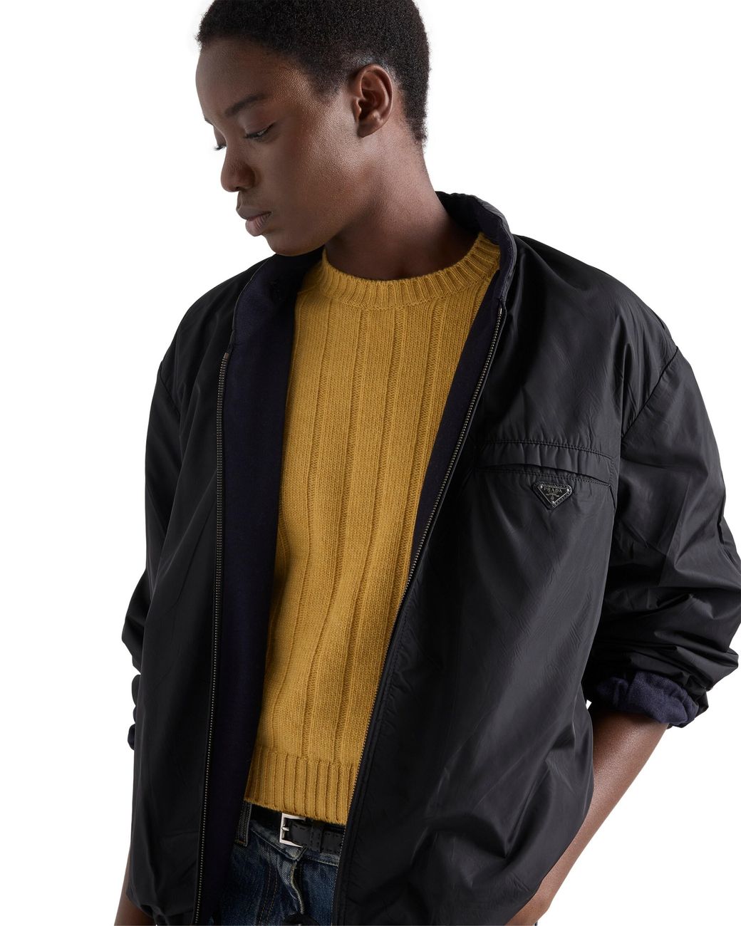 Prada Blue Re-Wool Blouson