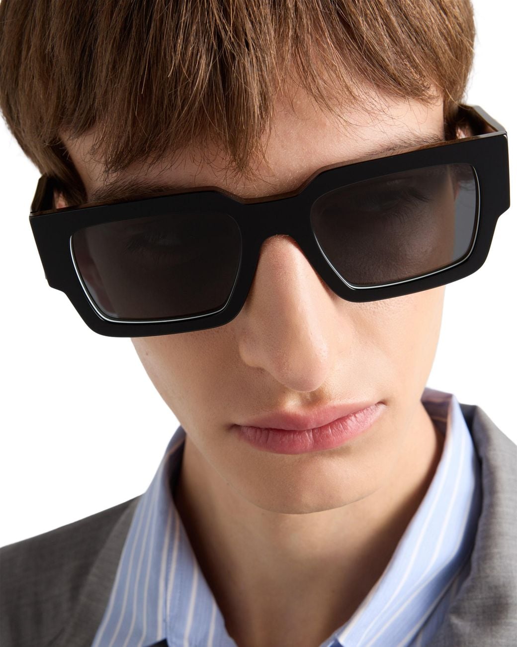 Prada Gray Symbole Sunglasses for men