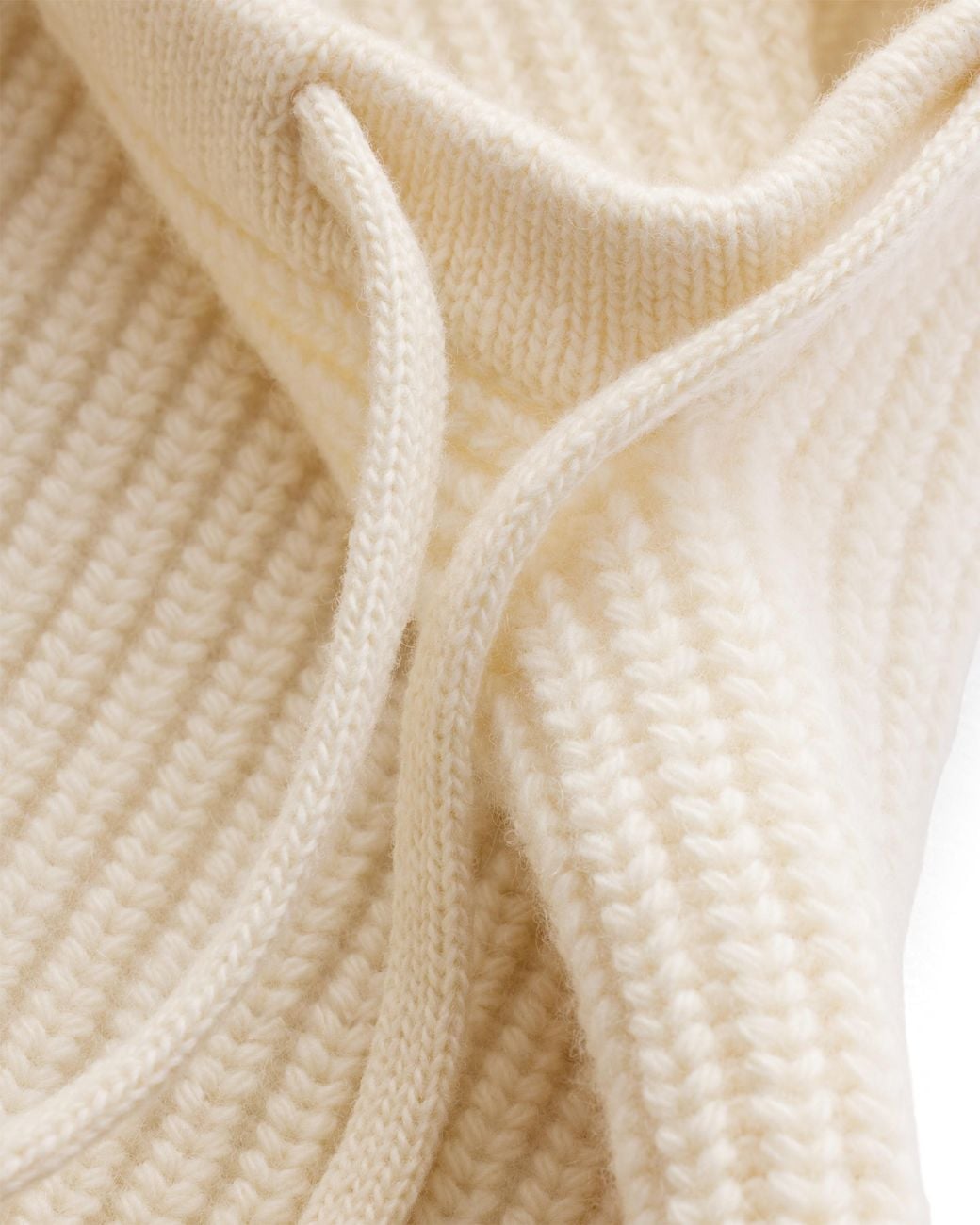 Prada White Wool And Cashmere Knit Hood