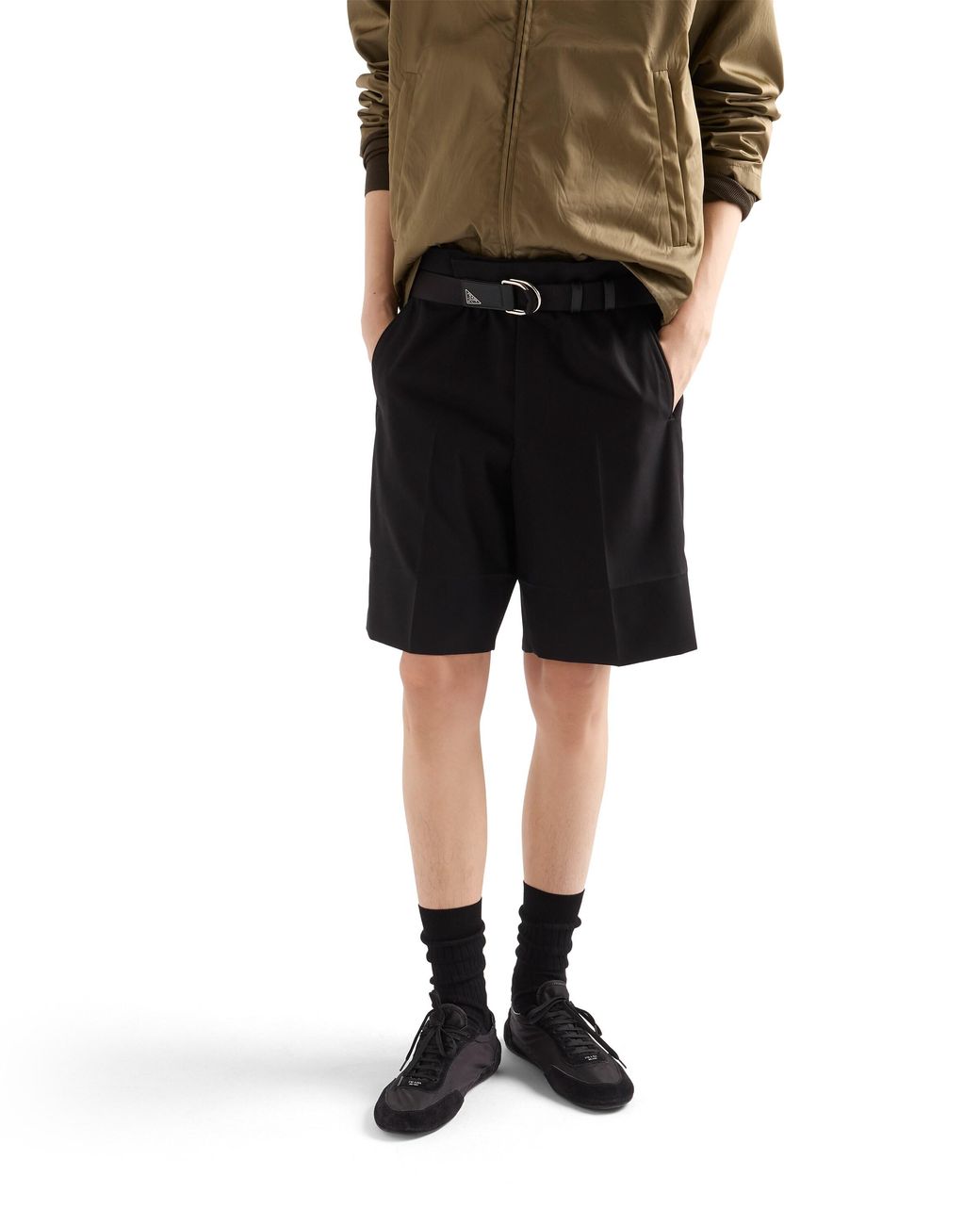 Prada Black Cotton Bermudas for men
