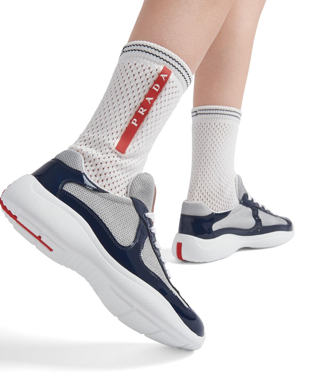 Prada Blue America's Cup Sneaker