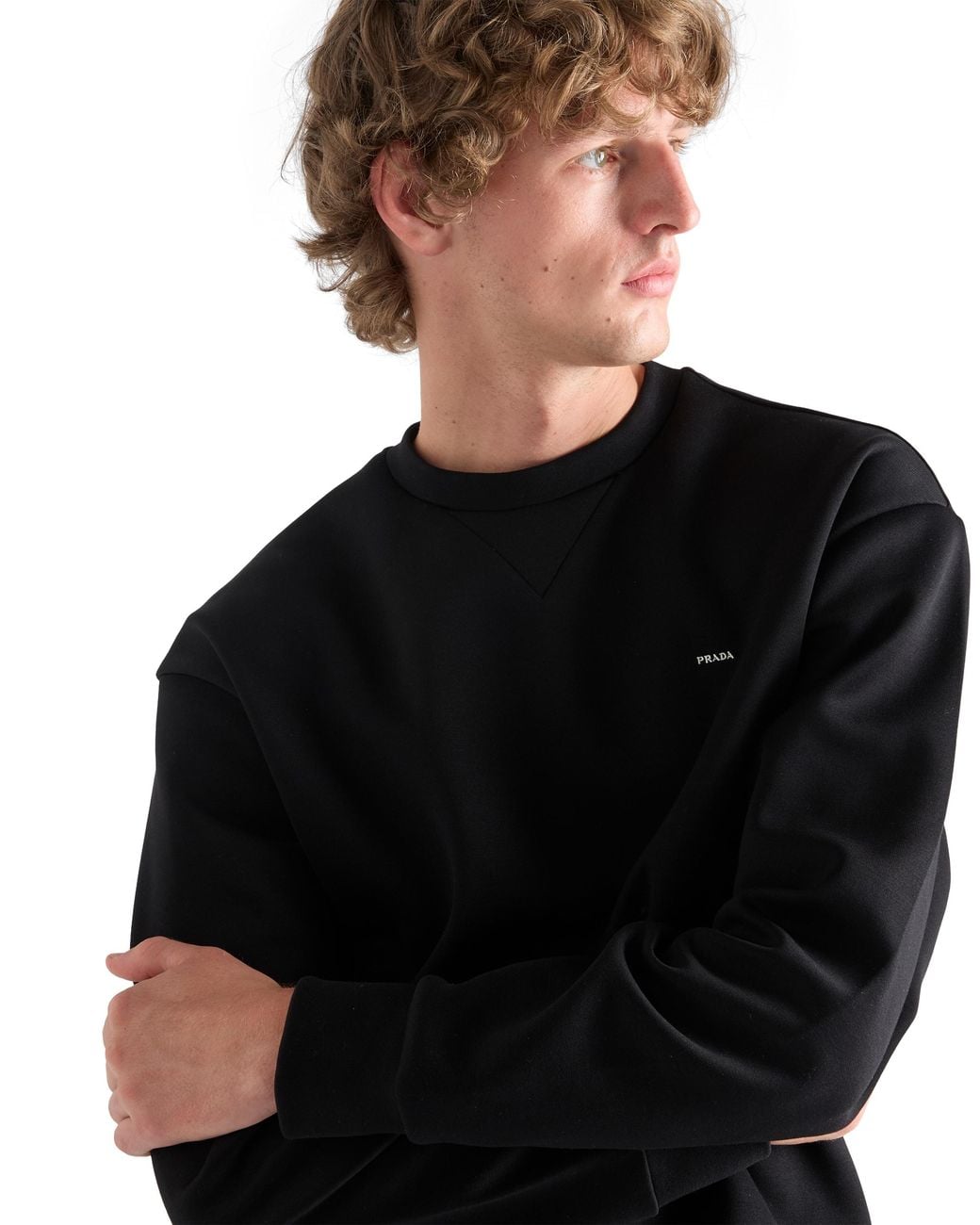 Prada Black Jersey Sweatshirt for men