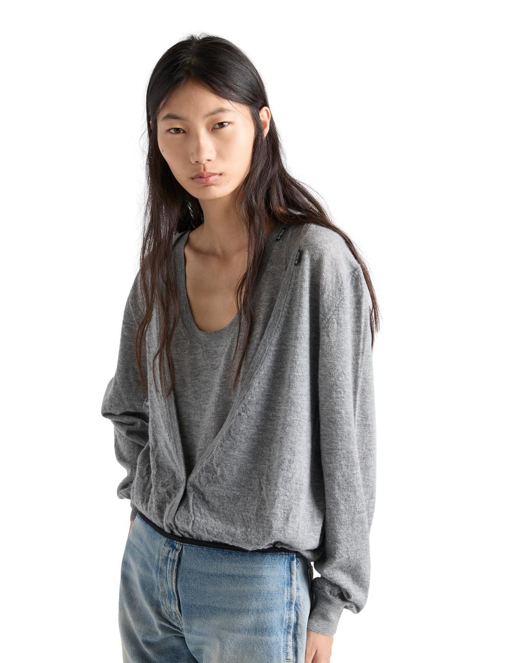 Top di Prada in Gray