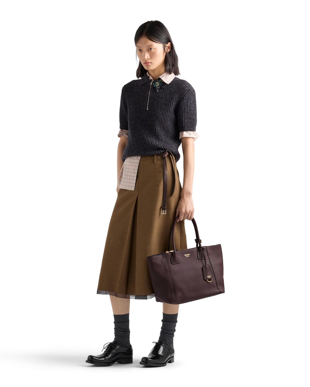 Prada Brown Nova Large Leather Tote Bag