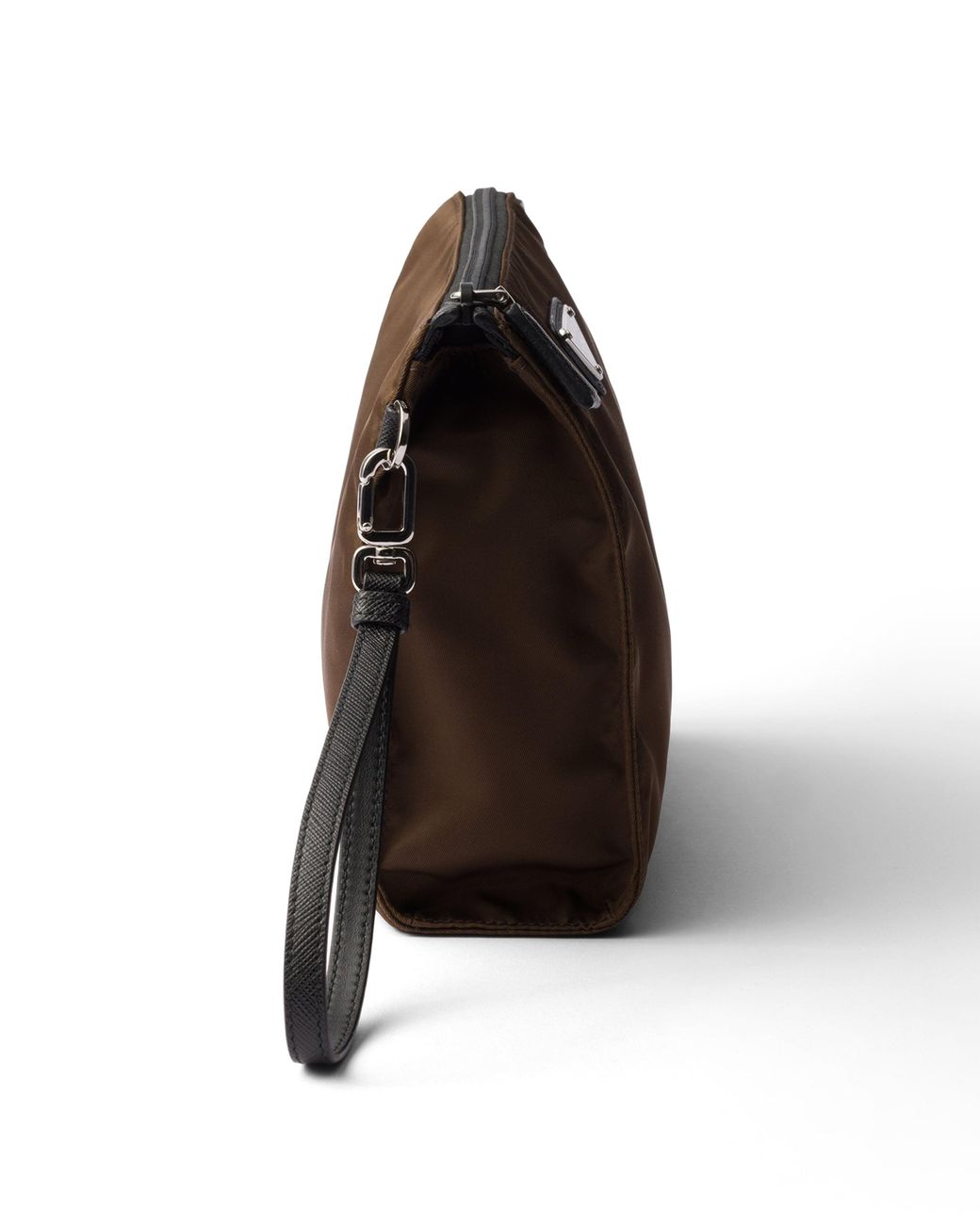 Prada Brown Re-Nylon And Saffiano Leather Necessaire, Sienna for men