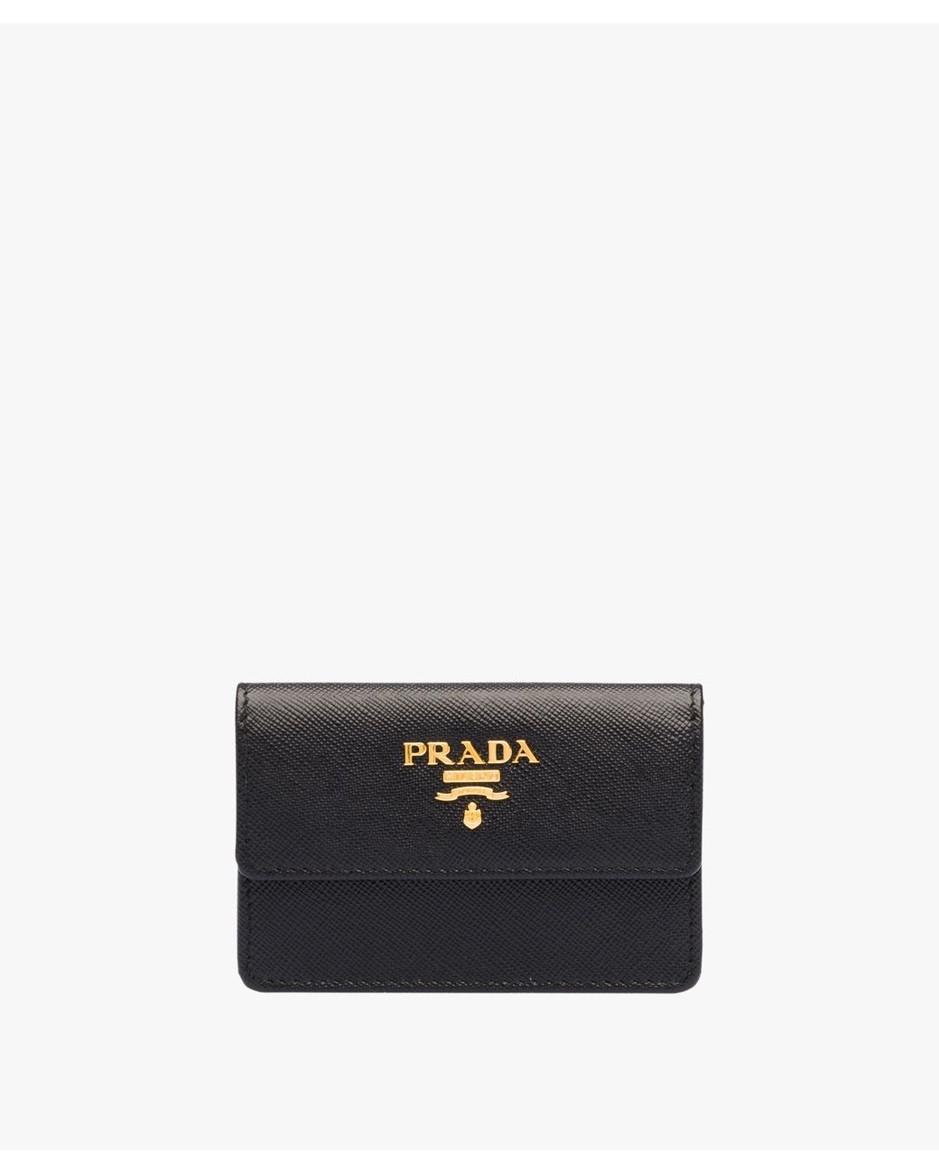 Prada Business Card Holder in Black | Lyst