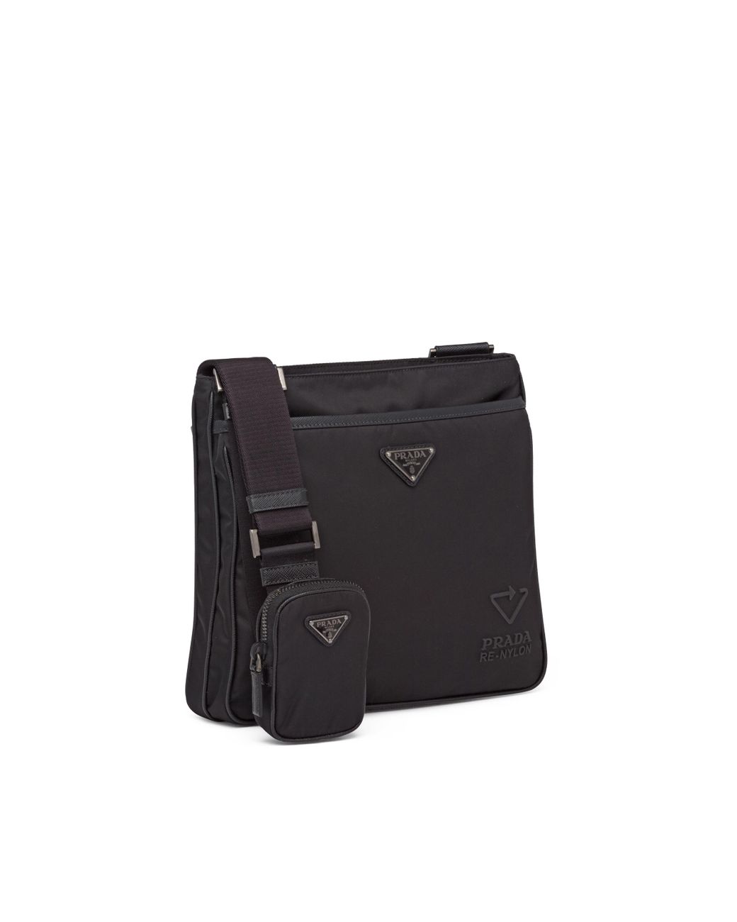 PRADA Shoulder Bag 1BD008 ChainShoulder Safiano leather/Nylon Black Wo –