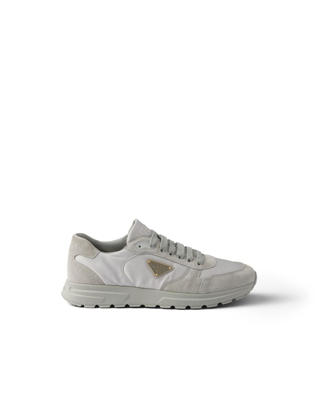 Prada White Prax 2.0 Re-Nylon And Suede Sneakers for men