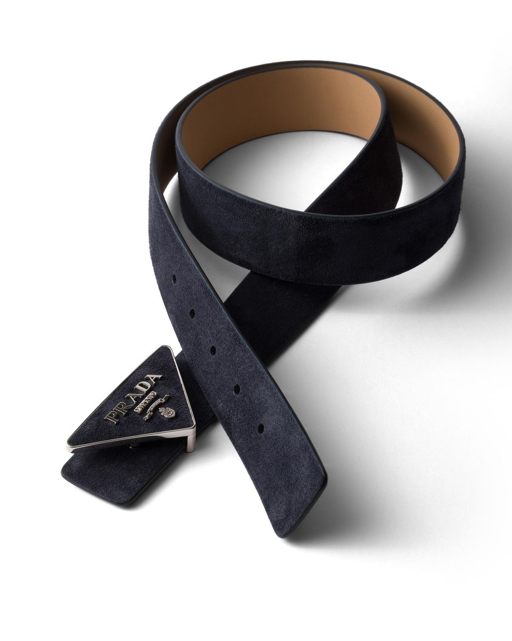 Prada Blue Suede Belt Strap for men