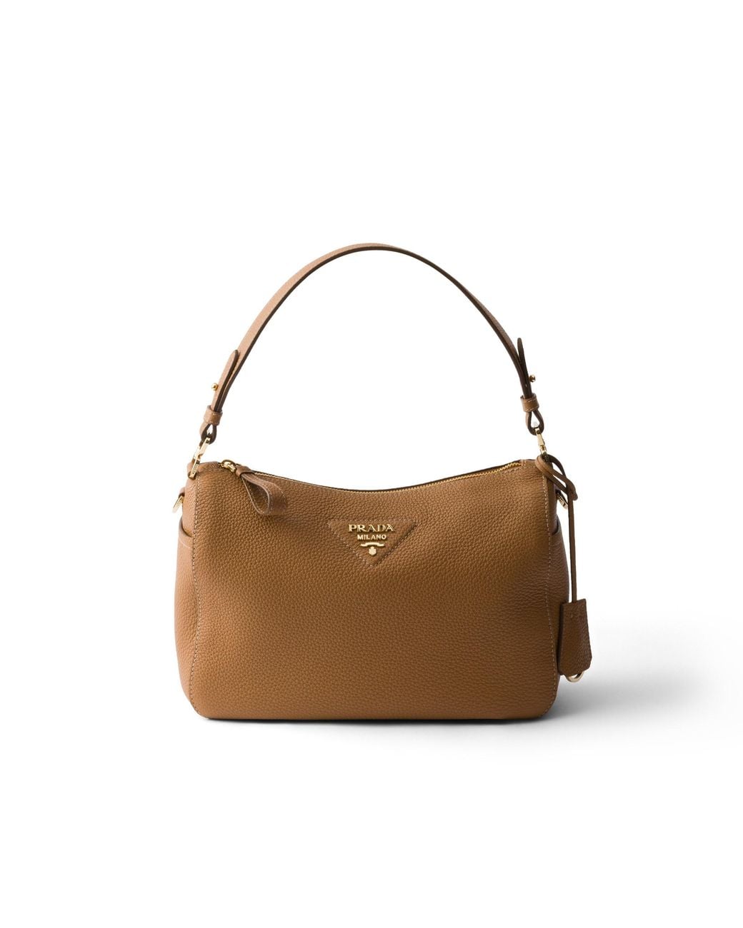 Prada Brown Medium Leather Shoulder Bag, Caramel