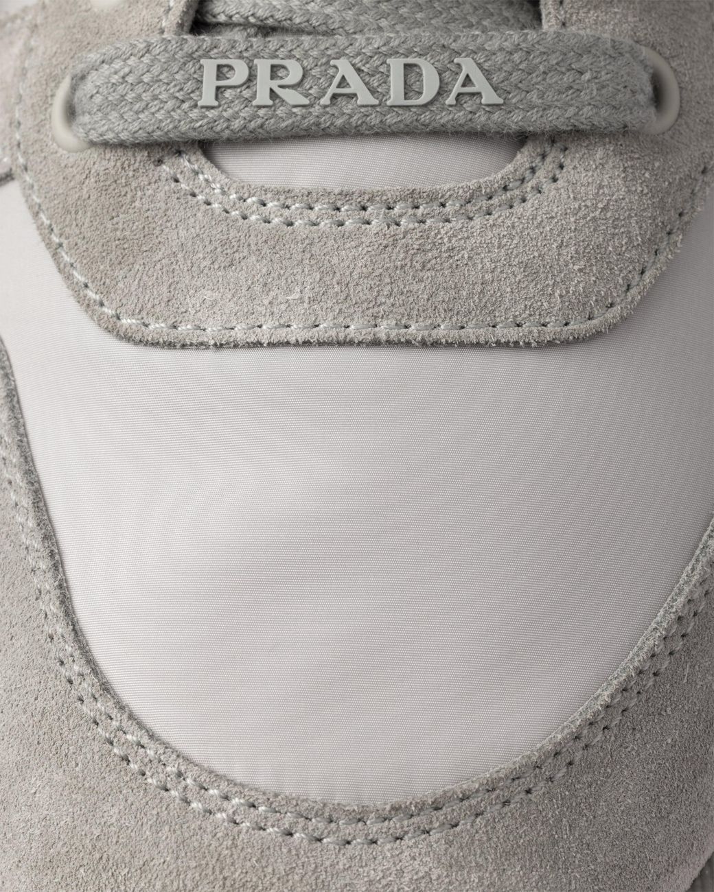 Prada White Prax 2.0 Re-Nylon And Suede Sneakers for men