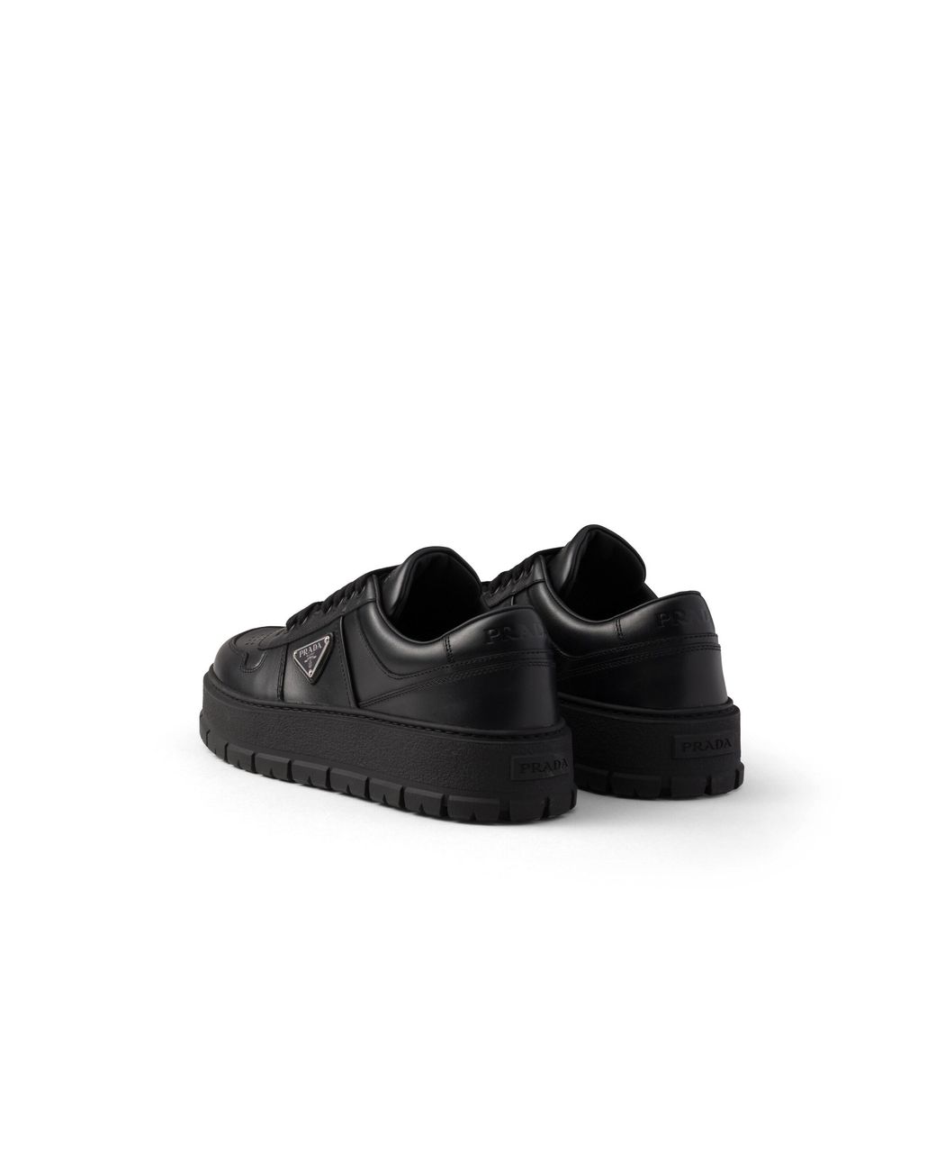 Prada Black Leather Sneakers, Size 5 for men