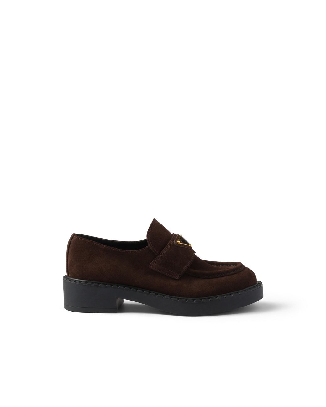 Prada Brown Chocolate Suede Loafers