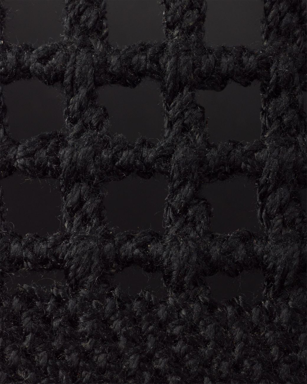 Prada Black Crochet Wedge Platform Sandals, Size 35