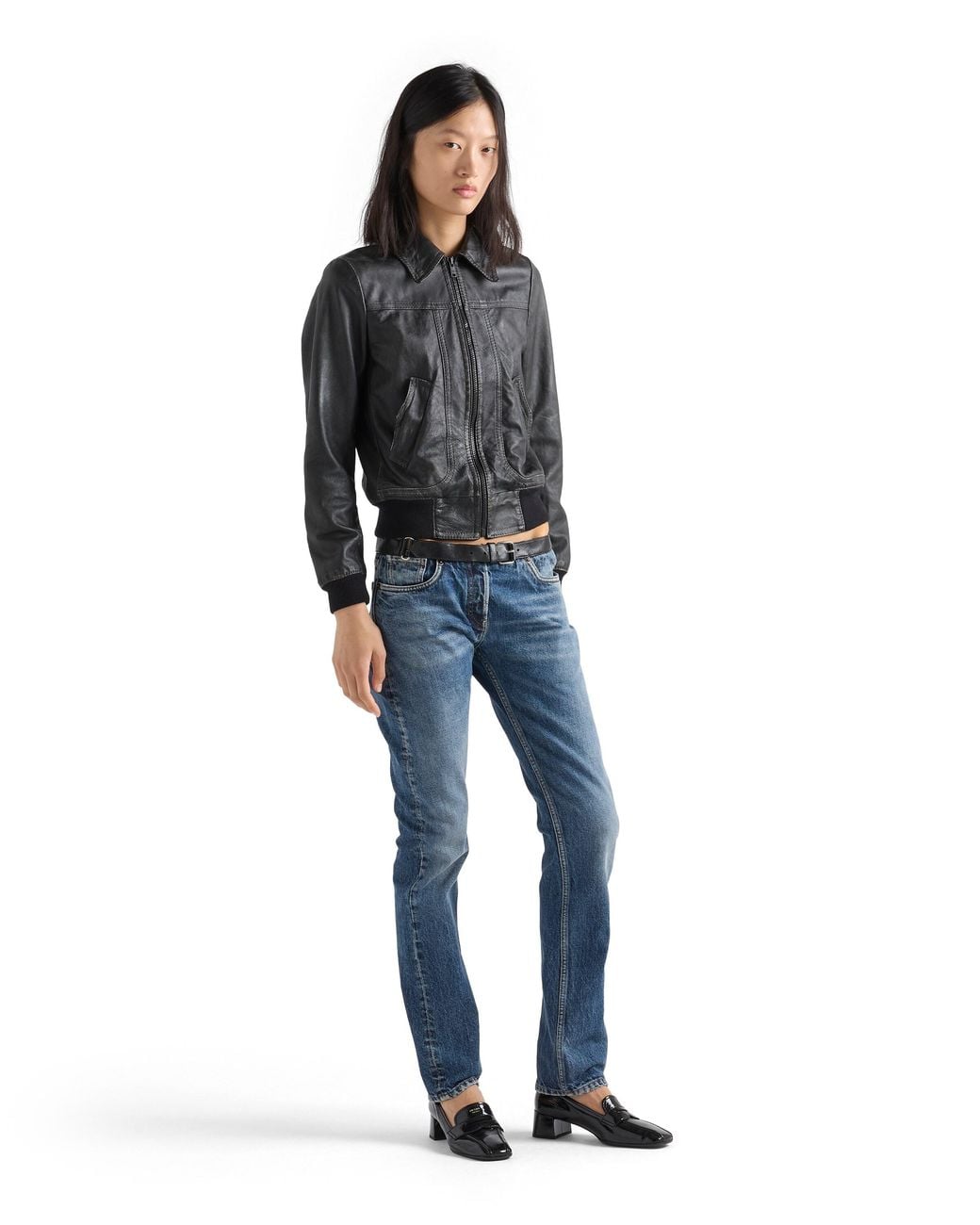 Prada Black Nappa Leather Jacket