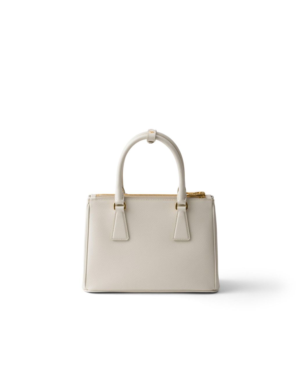 Prada White Galleria Small Saffiano Leather Bag, Chalk