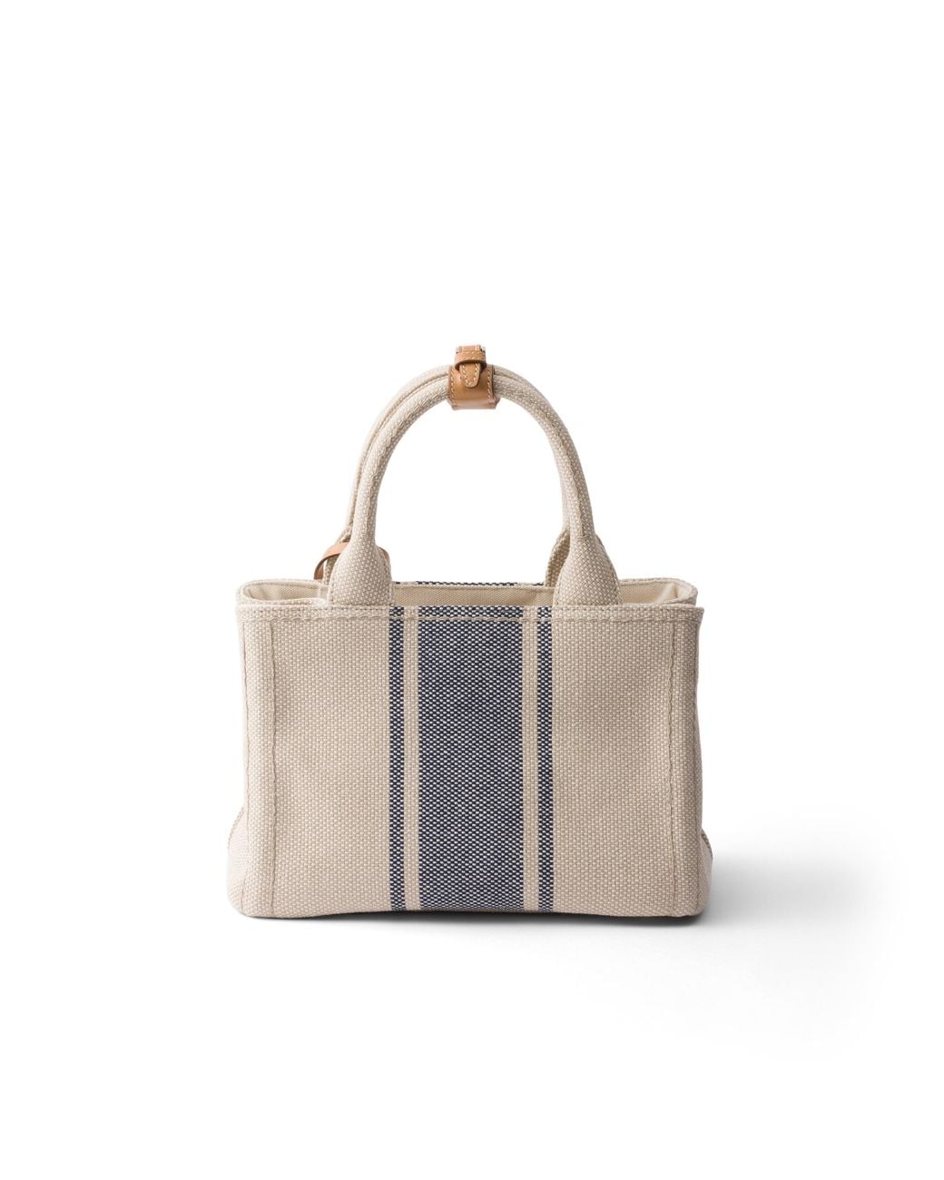 Prada White Jardinière Small Cotton Canvas Bag