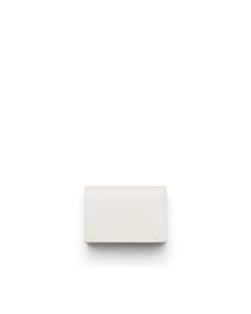 Prada White Small Saffiano Leather Wallet