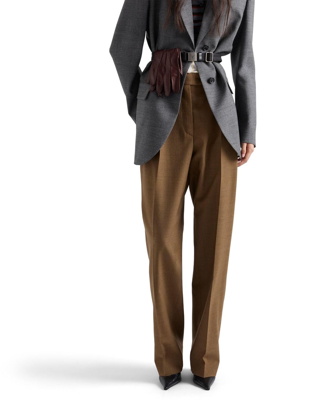 Prada Natural Wool Pants
