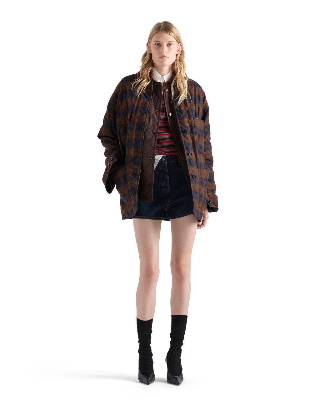 Prada Brown Lightweight, Quilted Re-Nylon Jacket