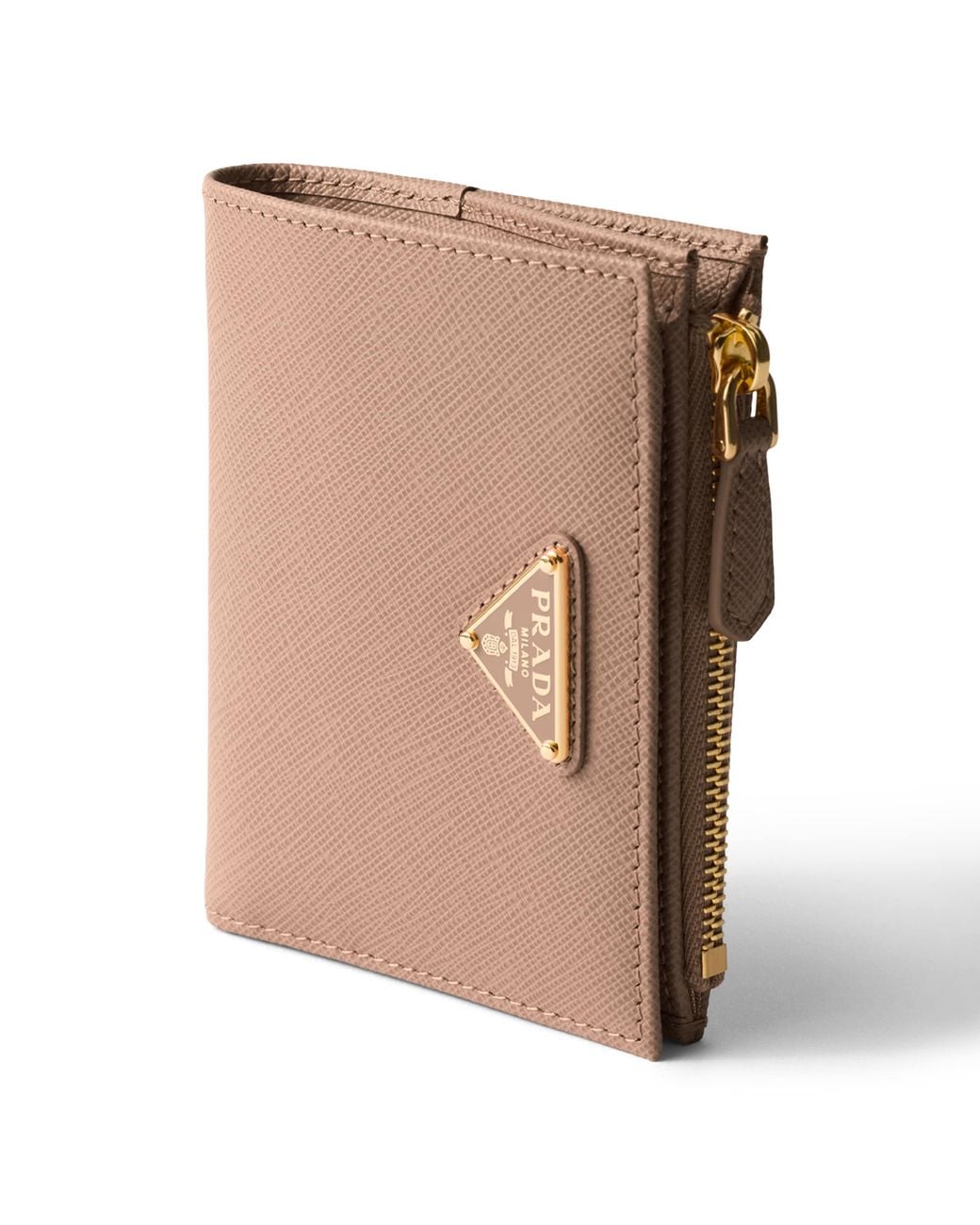 Prada White Small Saffiano Leather Wallet