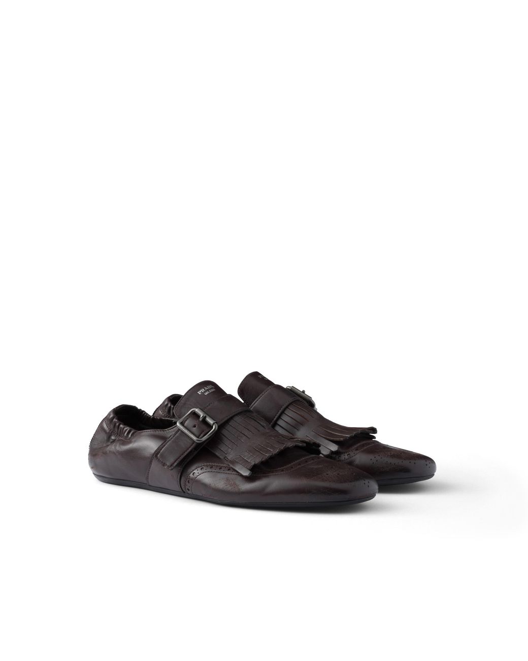 Prada Multicolor Shuffle Fringed Monk Strap Shoes for men