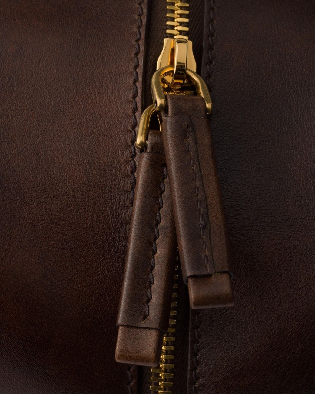 Prada Brown Carry Large Antiqued Leather Top-Handle Bag